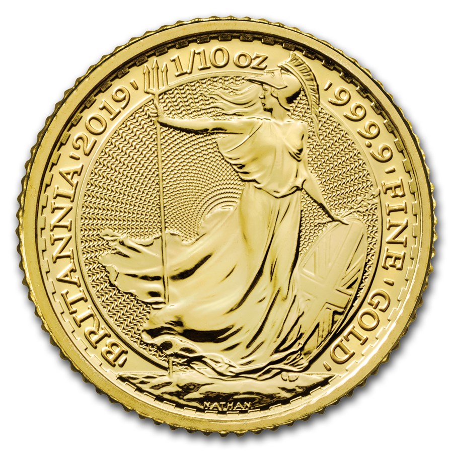 2019 Great Britain 1/10 oz Gold Britannia BU