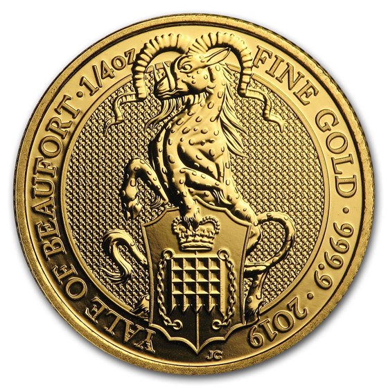 2019 Great Britain 1/4 oz Gold Queen's Beasts The Yale