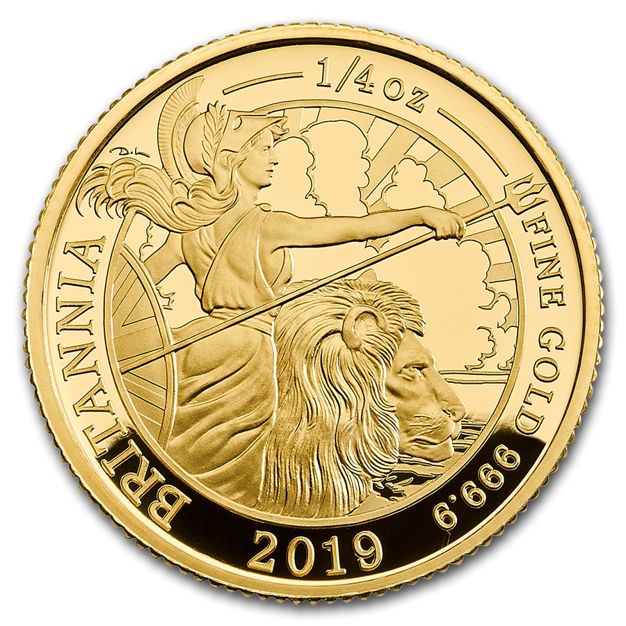 2019 Great Britain 1/4 oz Proof Gold Britannia