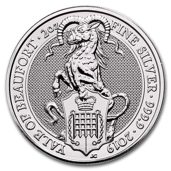 2019 Great Britain 2 oz Silver Queen's Beasts The Yale