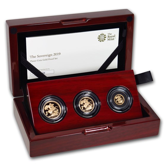 2019 Great Britain 3-Coin Gold Sovereign Proof Set 2019 Great Britain 3-Coin Gold Sovereign Proof Set