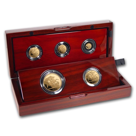 2019 Great Britain 5-Coin Gold Sovereign Proof Set 2019 Great Britain 5-Coin Gold Sovereign Proof Set