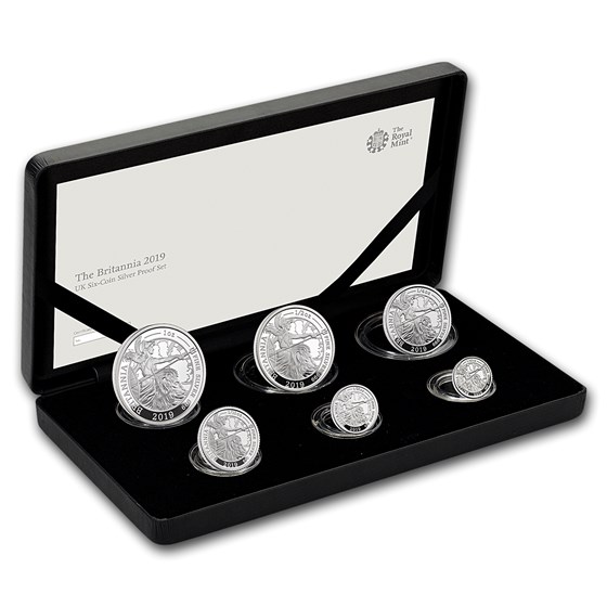 2019 Great Britain 6-Coin Silver Britannia Proof Set 2019 Great Britain 6-Coin Silver Britannia Proof Set