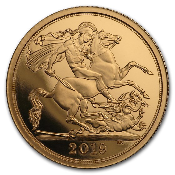 2019 Great Britain Gold 1/2 Sovereign Proof (w/Box & COA) 2019 Great Britain Gold 1/2 Sovereign Proof (w/Box & COA)