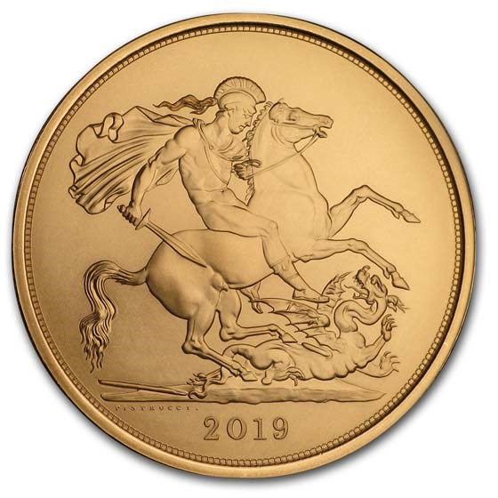 2019 Great Britain Gold 5 Sovereign BU 2019 Great Britain Gold 5 Sovereign BU