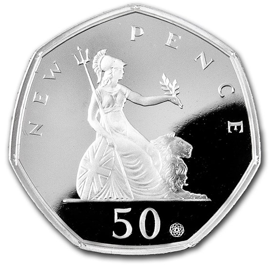 2019 Great Britain Silver 50 pence 50 Year Anniversary Proof 2019 Great Britain Silver 50 pence 50 Year Anniversary Proof