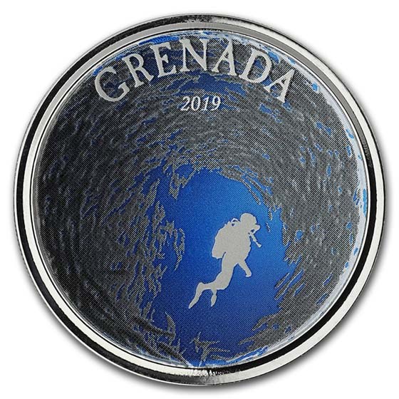 2019 Grenada 1 oz Silver Diving Paradise Proof (Colorized) 2019 Grenada 1 oz Silver Diving Paradise Proof (Colorized)