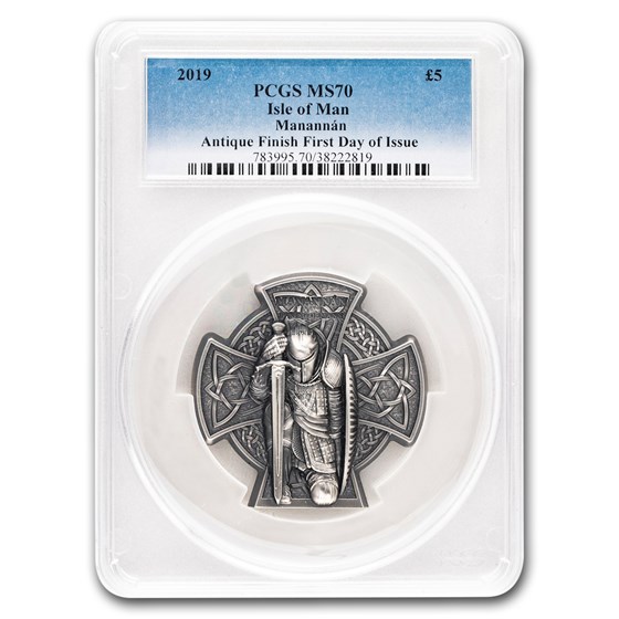 2019 Isle of Man 3 oz Silver Manannán MS-70 PCGS 2019 Isle of Man 3 oz Silver Manannán MS-70 PCGS