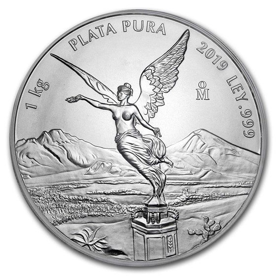 2019 Mexico 1 kilo Silver Libertad BU (In Capsule) 2019 Mexico 1 kilo Silver Libertad BU (In Capsule)