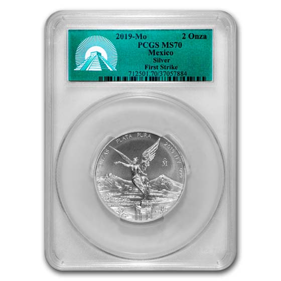 Buy 2019 Mexican 2 oz Silver Libertad MS-70 PCGS (FirstStrike) | APMEX