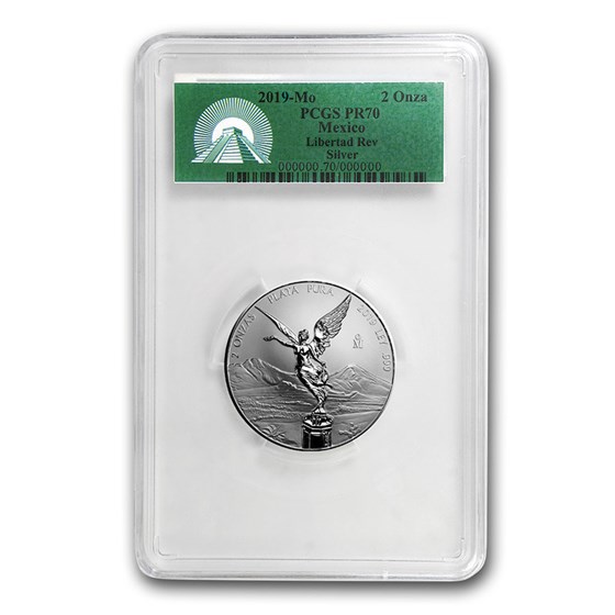 2019 Mexico 2 oz Silver Libertad Reverse Proof PR-70 PCGS 2019 Mexico 2 oz Silver Libertad Reverse Proof PR-70 PCGS