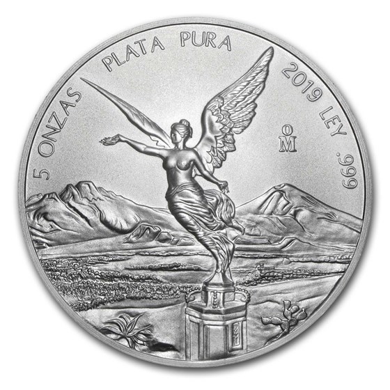 2019 Mexico 5 oz Silver Libertad BU