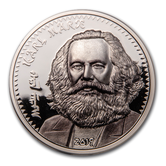 2019 Mongolia 1 oz Silver Revolutionaries (Karl Marx) 2019 Mongolia 1 oz Silver Revolutionaries (Karl Marx)