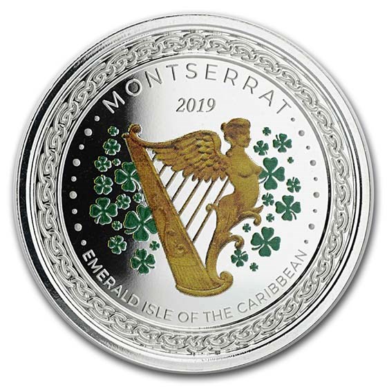 2019 Montserrat 1 oz Ag Emerald Isle of the Caribbean (Colorized) 2019 Montserrat 1 oz Ag Emerald Isle of the Caribbean (Colorized)
