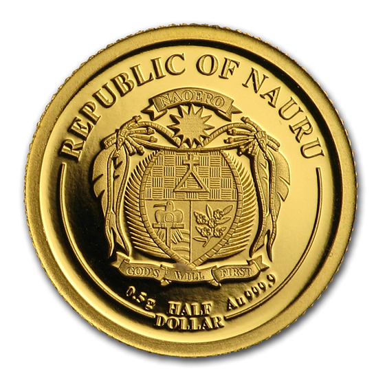 2019 Nauru 1/2 gram Gold Leonardo da Vinci: Vitruvian Man 2019 Nauru 1/2 gram Gold Leonardo da Vinci: Vitruvian Man