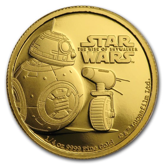 2019 Niue 1/4 oz Gold Star Wars BB-8 & D-O (Box & COA) 2019 Niue 1/4 oz Gold Star Wars BB-8 & D-O (Box & COA)