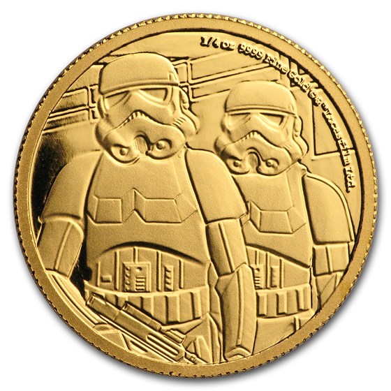 2019 Niue 1/4 oz Gold Star Wars Stormtrooper (Box & COA) 2019 Niue 1/4 oz Gold Star Wars Stormtrooper (Box & COA)