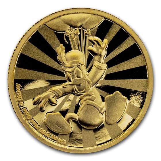 2019 Niue 1/4 oz Proof Gold $25 Disney: Donald Duck 2019 Niue 1/4 oz Proof Gold $25 Disney: Donald Duck
