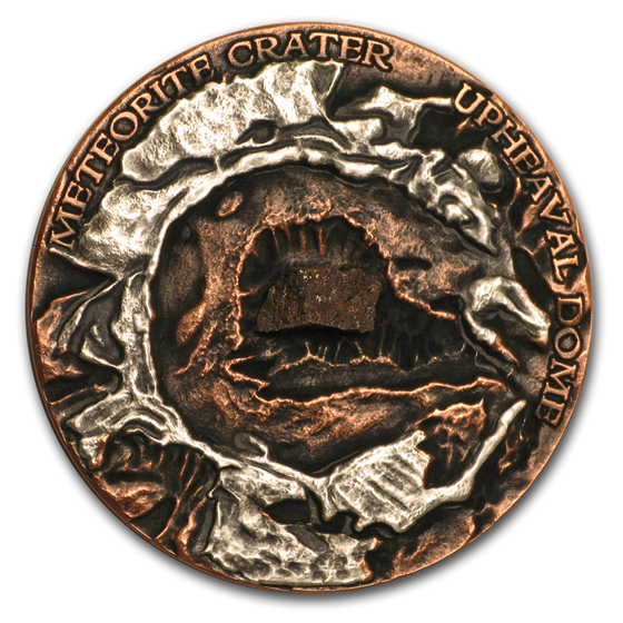 2019 Niue 1 oz Antique Silver Upheaval Dome Meteorite Crater 2019 Niue 1 oz Antique Silver Upheaval Dome Meteorite Crater