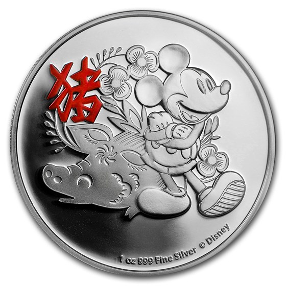 2019 Niue 1 oz Silver $2 Disney Lunar Year of the Pig 2019 Niue 1 oz Silver $2 Disney Lunar Year of the Pig