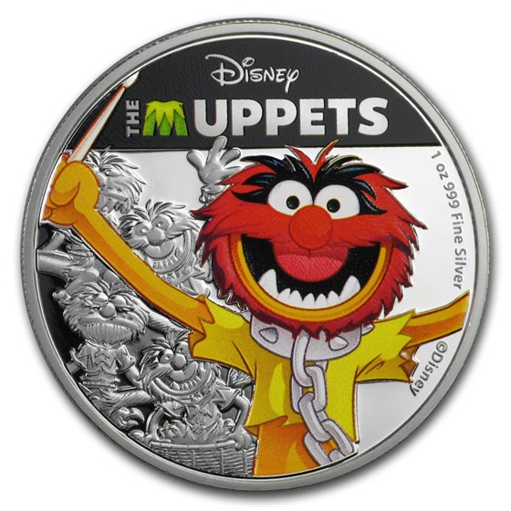 2019 Niue 1 oz Silver $2 Disney The Muppets: Animal 2019 Niue 1 oz Silver $2 Disney The Muppets: Animal
