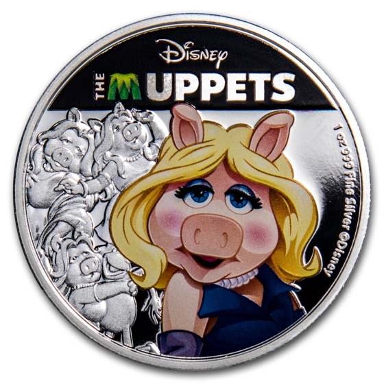 2019 Niue 1 oz Silver $2 Disney The Muppets: Miss Piggy 2019 Niue 1 oz Silver $2 Disney The Muppets: Miss Piggy