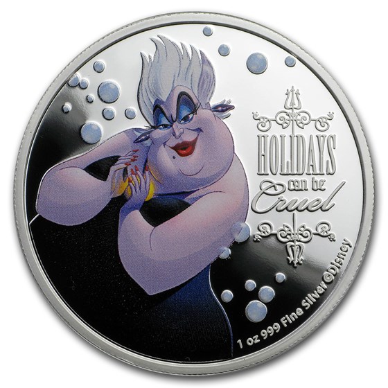 2019 Niue 1 oz Silver $2 Disney Villains Ursula 2019 Niue 1 oz Silver $2 Disney Villains Ursula