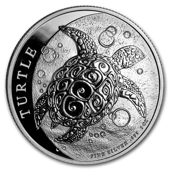 2019 Niue 1 oz Silver $2 Hawksbill Turtle BU