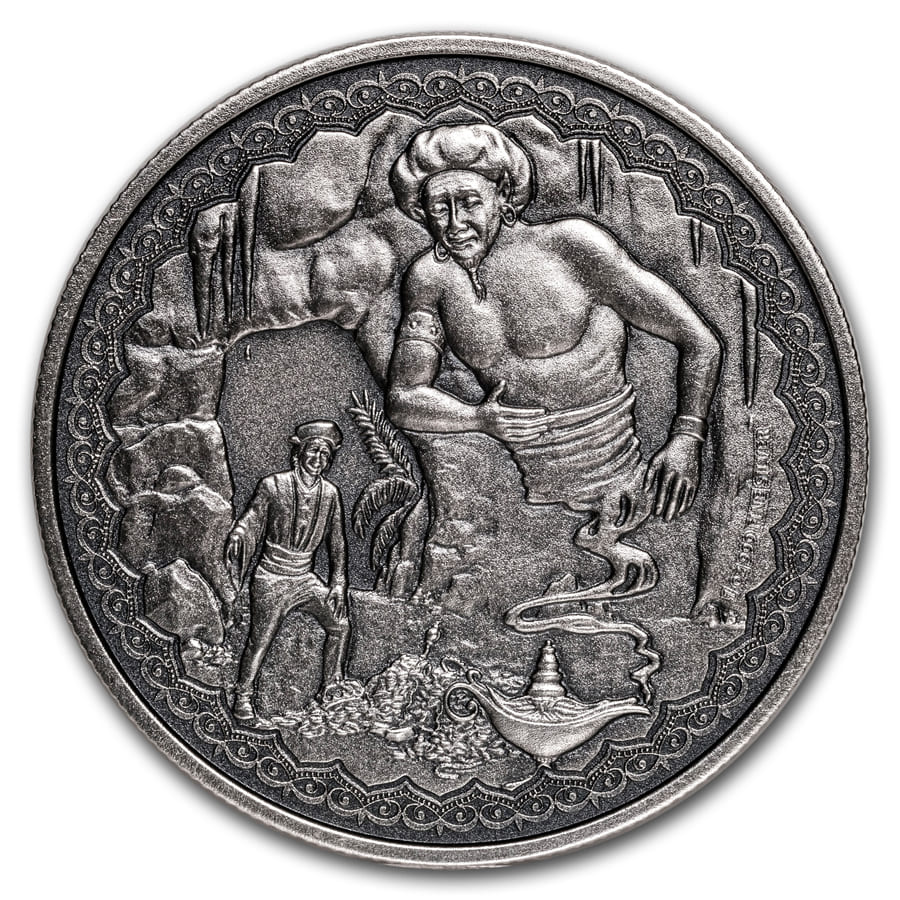LEGENDARY TALES ALADDIN Niue 2019 1 oz Fine Silver Coin NZ Mint