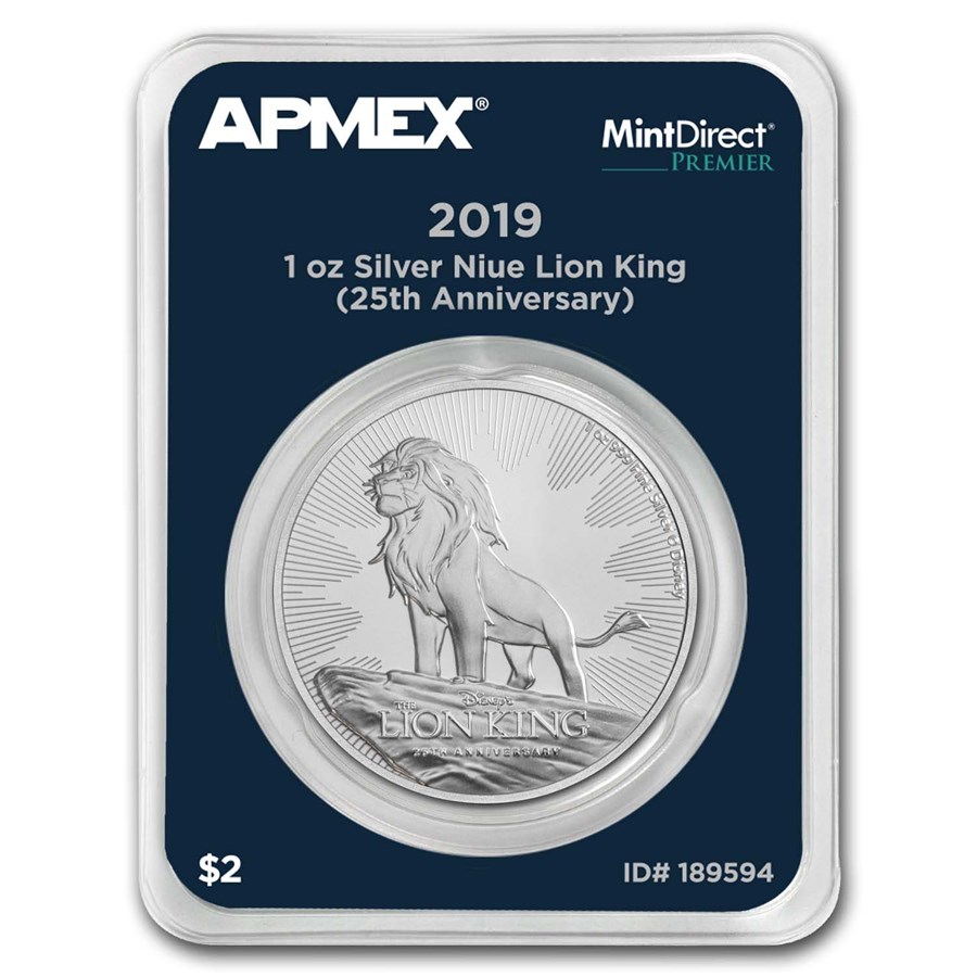 2019 Niue 1 oz Silver $2 Lion King 25th Anniversary (MD® Premier)