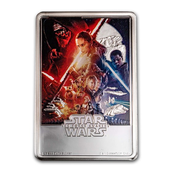 2019 Niue 1 oz Silver $2 Star Wars The Force Awakens Poster