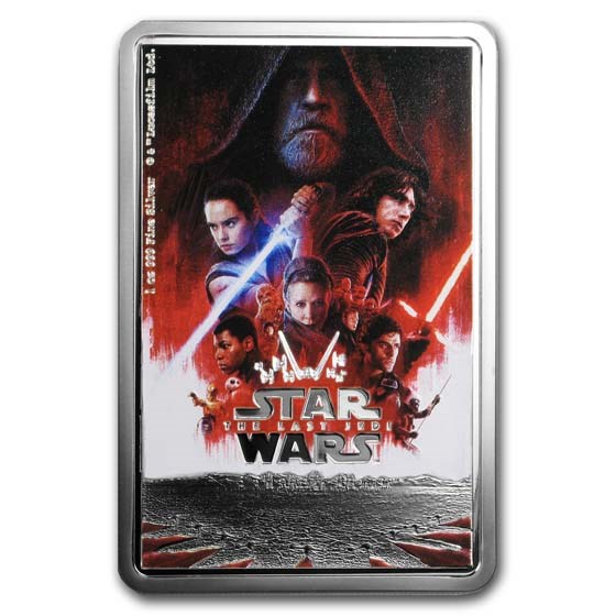 2019 Niue 1 oz Silver $2 Star Wars The Last Jedi Poster 2019 Niue 1 oz Silver $2 Star Wars The Last Jedi Poster