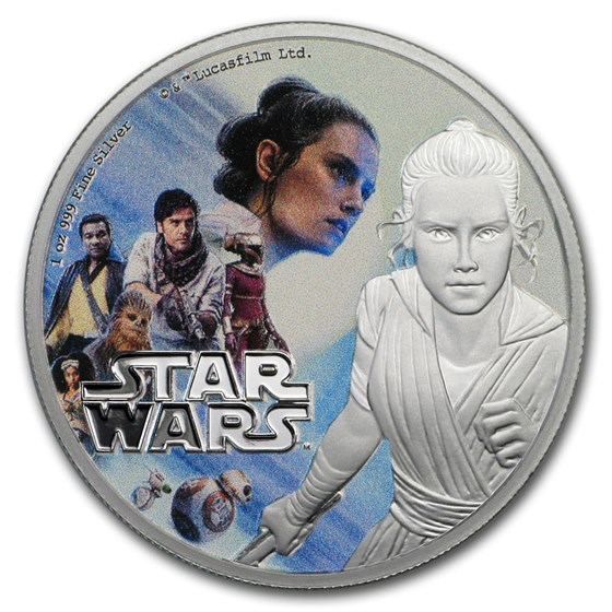 2019 Niue 1 oz Silver $2 Star Wars The Rise of Skywalker: Rey 2019 Niue 1 oz Silver $2 Star Wars The Rise of Skywalker: Rey
