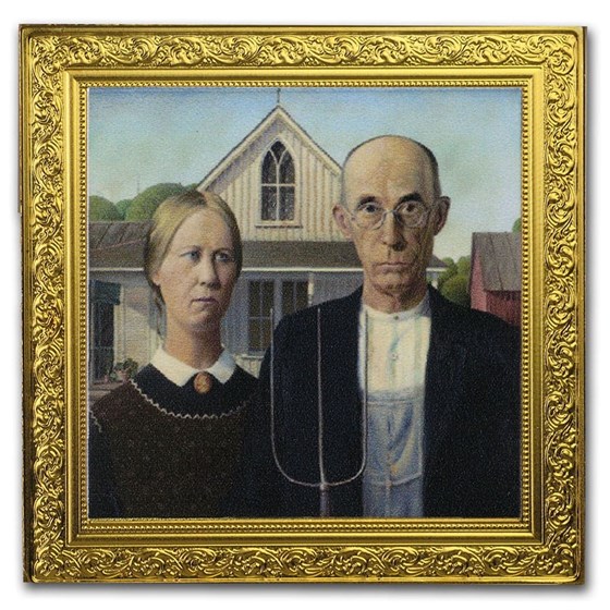 2019 Niue 1 oz Silver Grant Wood: American Gothic 2019 Niue 1 oz Silver Grant Wood: American Gothic