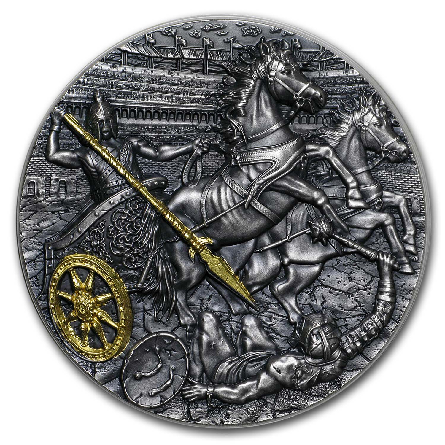 Buy 2019 Niue 2 oz Antique Silver Chariot | APMEX