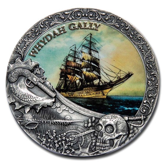2019 Niue 2 oz Antique Silver Shipwrecks in History: Whydah Gally 2019 Niue 2 oz Antique Silver Shipwrecks in History: Whydah Gally
