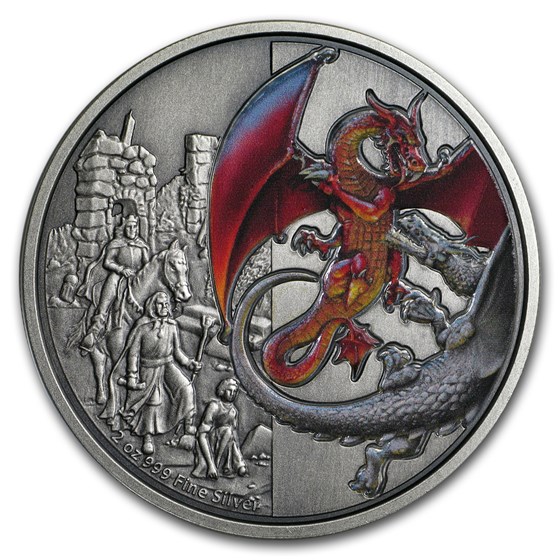 2019 Niue 2 oz Silver $5 Dragons: The Red Dragon 2019 Niue 2 oz Silver $5 Dragons: The Red Dragon