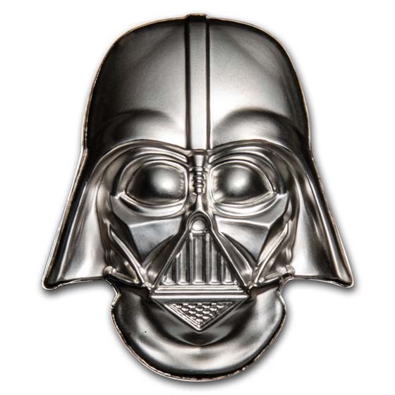 2019 Niue 2 oz Silver $5 Star Wars Darth Vader Helmet UHR 2019 Niue 2 oz Silver $5 Star Wars Darth Vader Helmet UHR