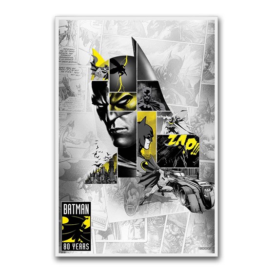 2019 Niue 5 gram Silver $1 Batman 80th Anniversary Foil Note 2019 Niue 5 gram Silver $1 Batman 80th Anniversary Foil Note