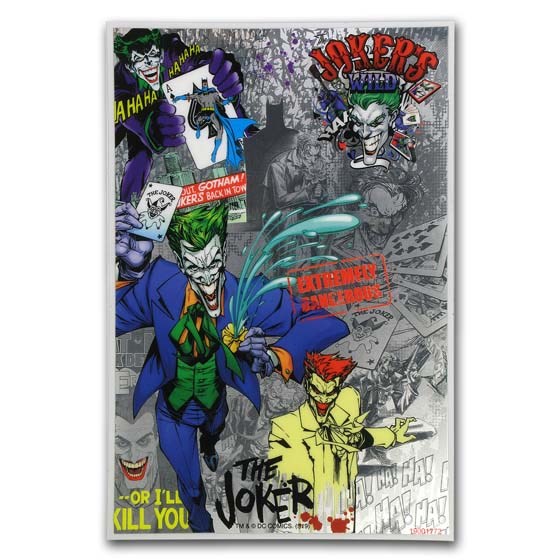 2019 Niue 5 gram Silver $1 Batman Villains: The Joker Foil Note