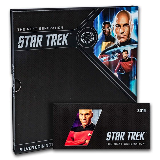 2019 Niue 5 gram Silver $1 Note Star Trek Captain Picard w/Album 2019 Niue 5 gram Silver $1 Note Star Trek Captain Picard w/Album