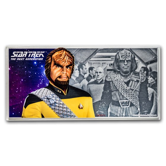 2019 Niue 5 gram Silver $1 Note Star Trek Worf 2019 Niue 5 gram Silver $1 Note Star Trek Worf
