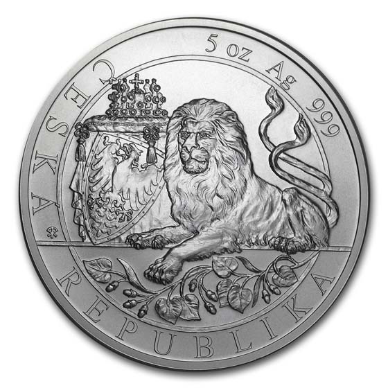 2019 Niue 5 oz Silver Czech Lion BU 2019 Niue 5 oz Silver Czech Lion BU