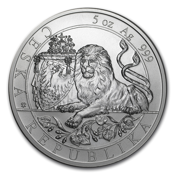 2019 Niue 5 oz Silver Czech Lion BU 2019 Niue 5 oz Silver Czech Lion BU