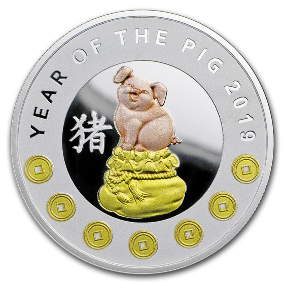 2019 Niue Silver Year of the Pig Proof 2019 Niue Silver Year of the Pig Proof