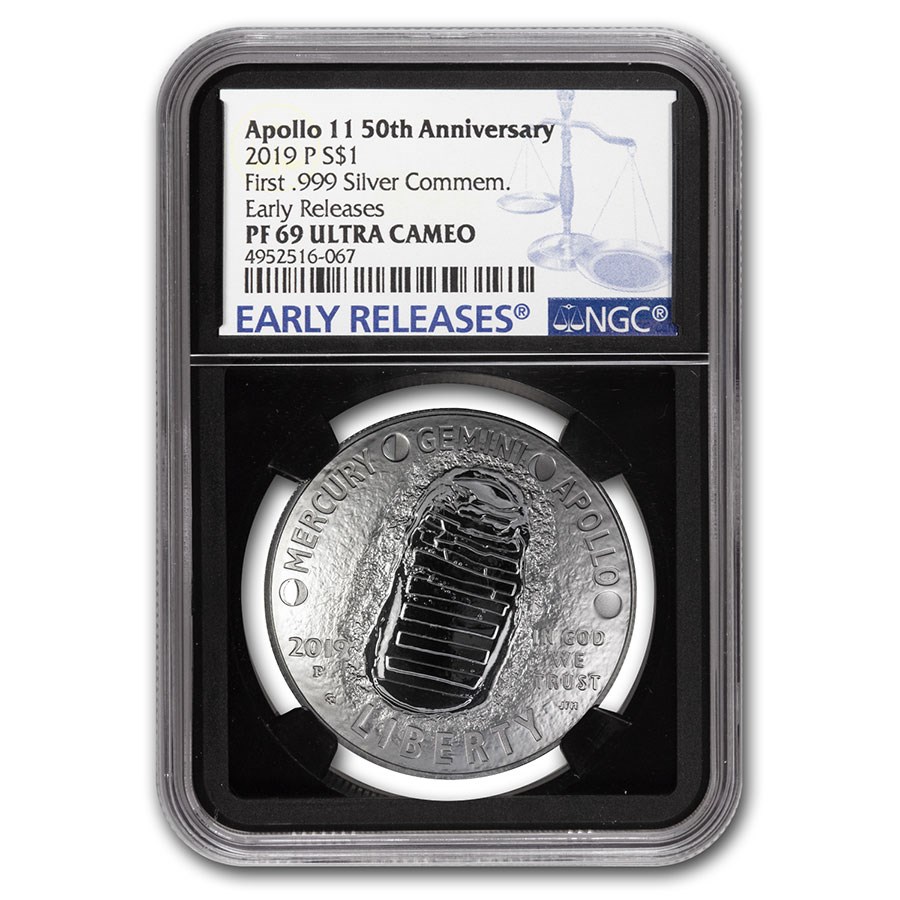 2019-P $1.00 Silver Apollo 11 50th Anniversary PF-69 NGC