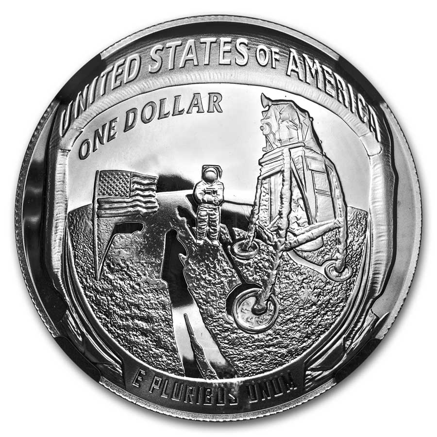2019-P $1 Silver Apollo 11 50th Anniversary PF-70 NGC (Duke)