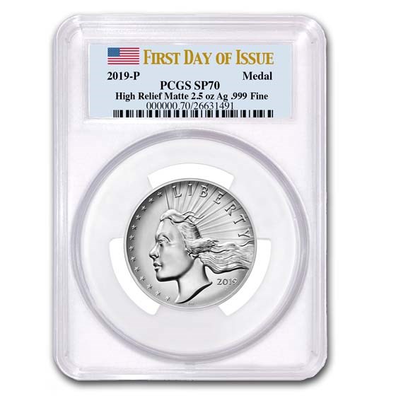 2019-P 2.5 oz Silver American Liberty SP-70 Matte PCGS (FDI)
