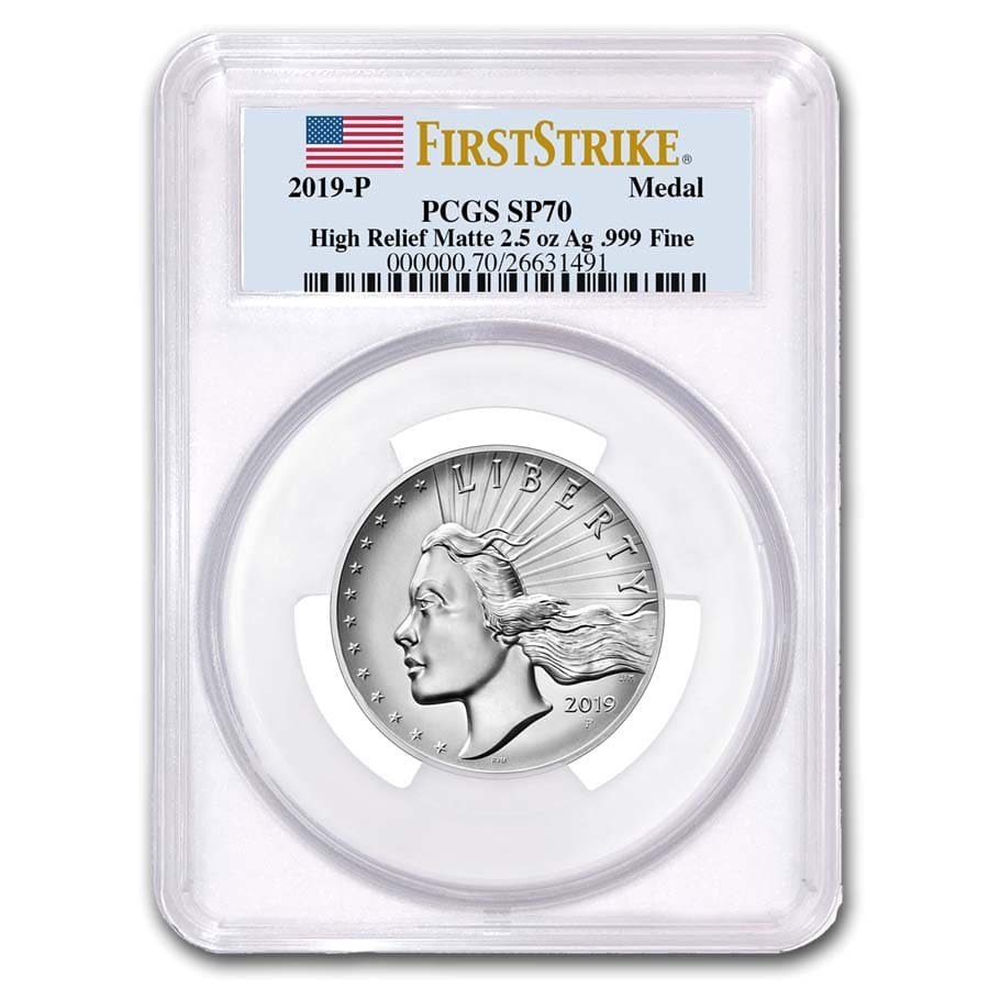 2019-P 2.5 oz Silver American Liberty SP-70 Matte PCGS (FS)