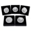 2019-P 5-Coin 5 oz Silver Burnished ATB Set (w/Box & COA)